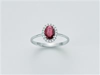 Anello Miluna Donna Gemme in Oro bianco Rubino LID3280-14